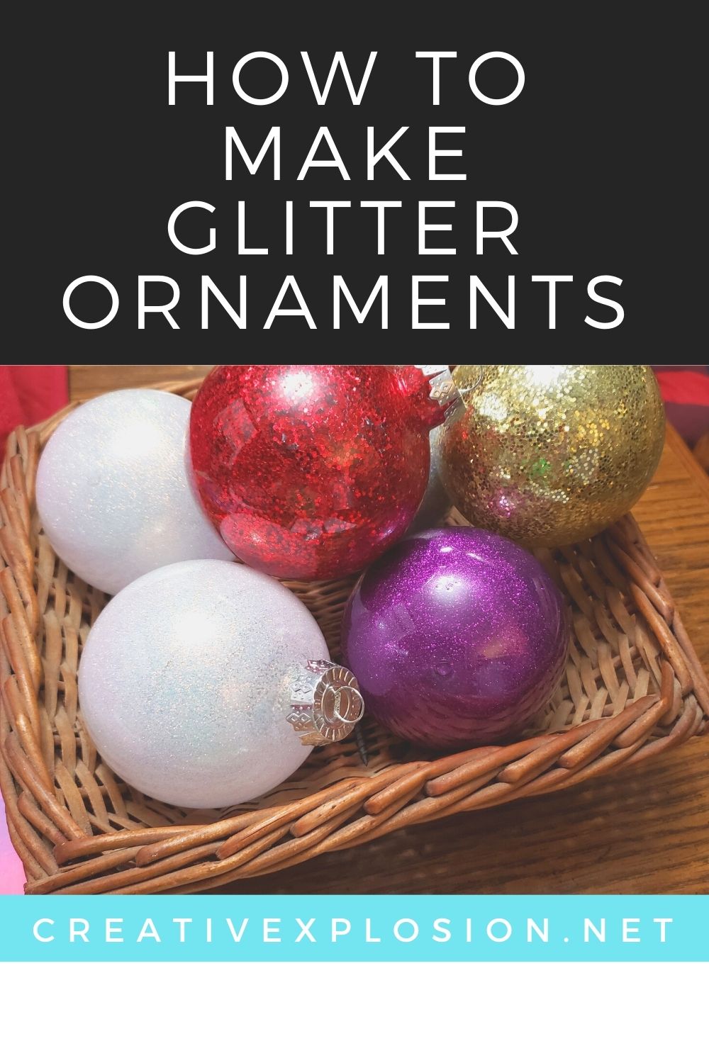 How to make Glitter Ornaments Creativexplosion